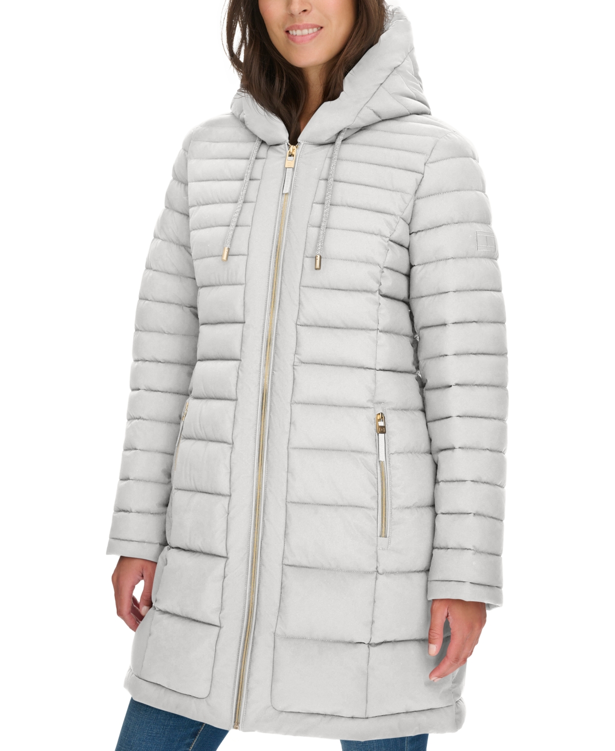 Tommy Hilfiger Women's Hooded Water-resistant Puffer Coat In White