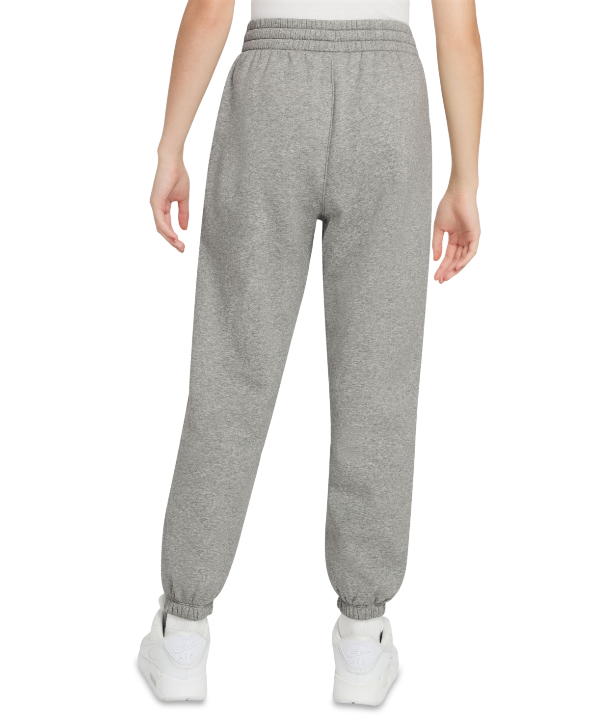 Nike Big Girls Sportswear Club Fleece Loose Logo Joggers In Gray