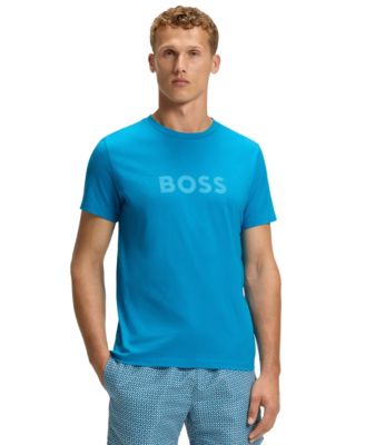 HUGO BOSS｜ (Cotton-jersey regular-fit T-shirt with SPF BOSS - Cotton-jersey regular-fit T-shirt with SPF 50+ UV