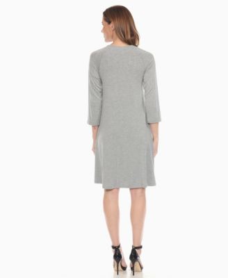 Women's Criss Cross Neckline A-line Dress