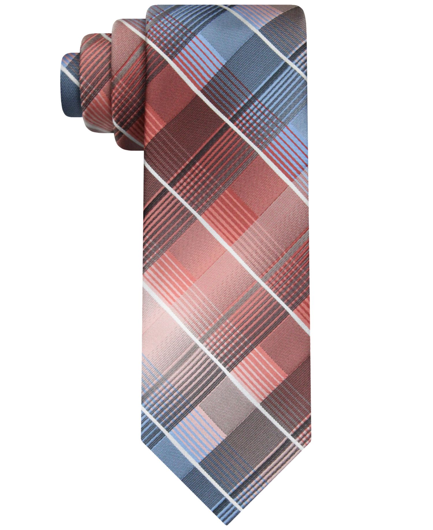 Men's Classic Shadow Gradient Plaid Tie