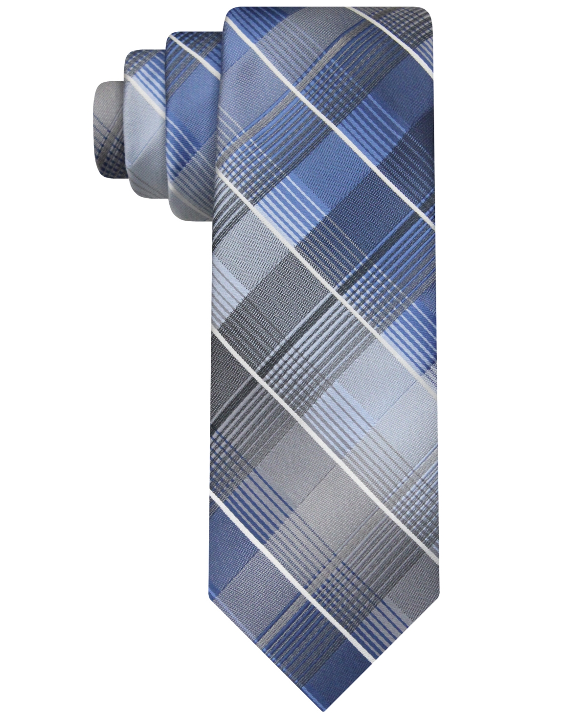 Men's Classic Shadow Gradient Plaid Tie - Teal