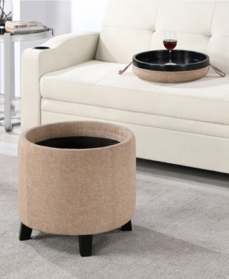 19" Designs4Comfort Oscar Storage Ottoman with Reversible Tray