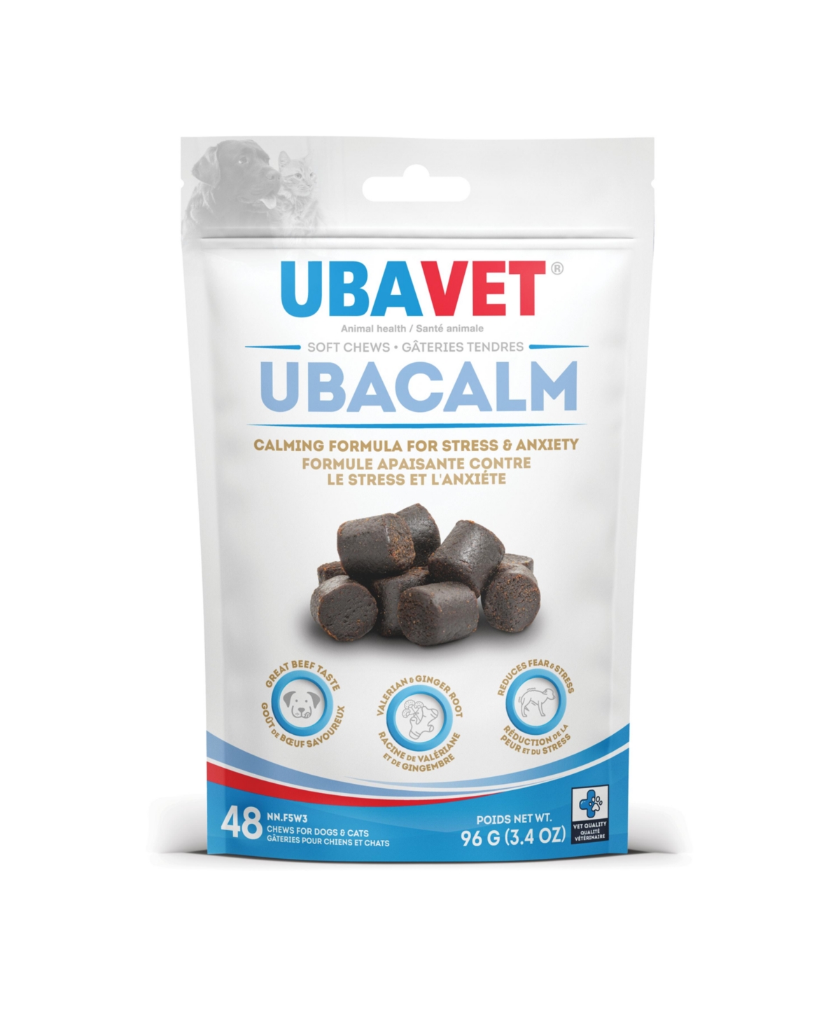 Ubacalm Calming and Stress Relief Soft Dog Chews (48 ct)