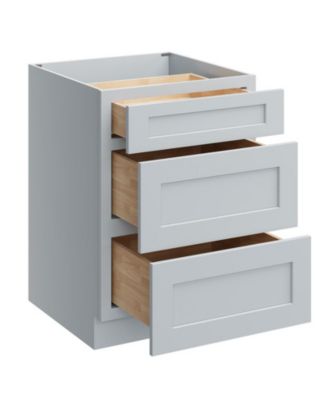 Kitchen Floor Base Cabinet 24-Inch Width x 34.5-Inch Height x 24-Inch Depth with 3 Drawers