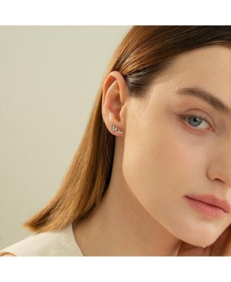 Sterling Silver Olivia Leaf Necklace & Stud Earrings Set