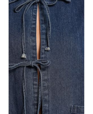 Women's Avon Bow Front Denim Shacket