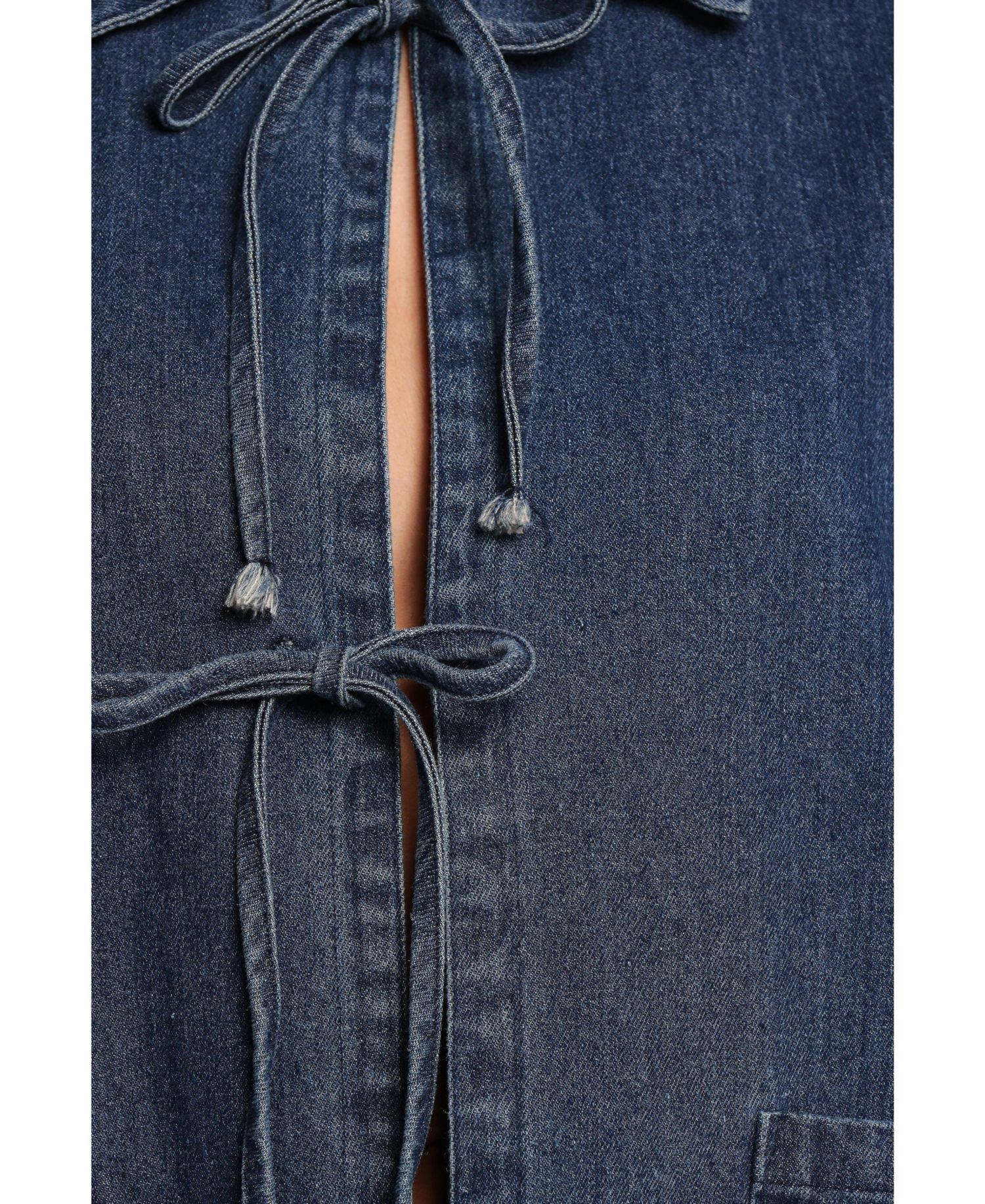 Women's Avon Bow Front Denim Shacket