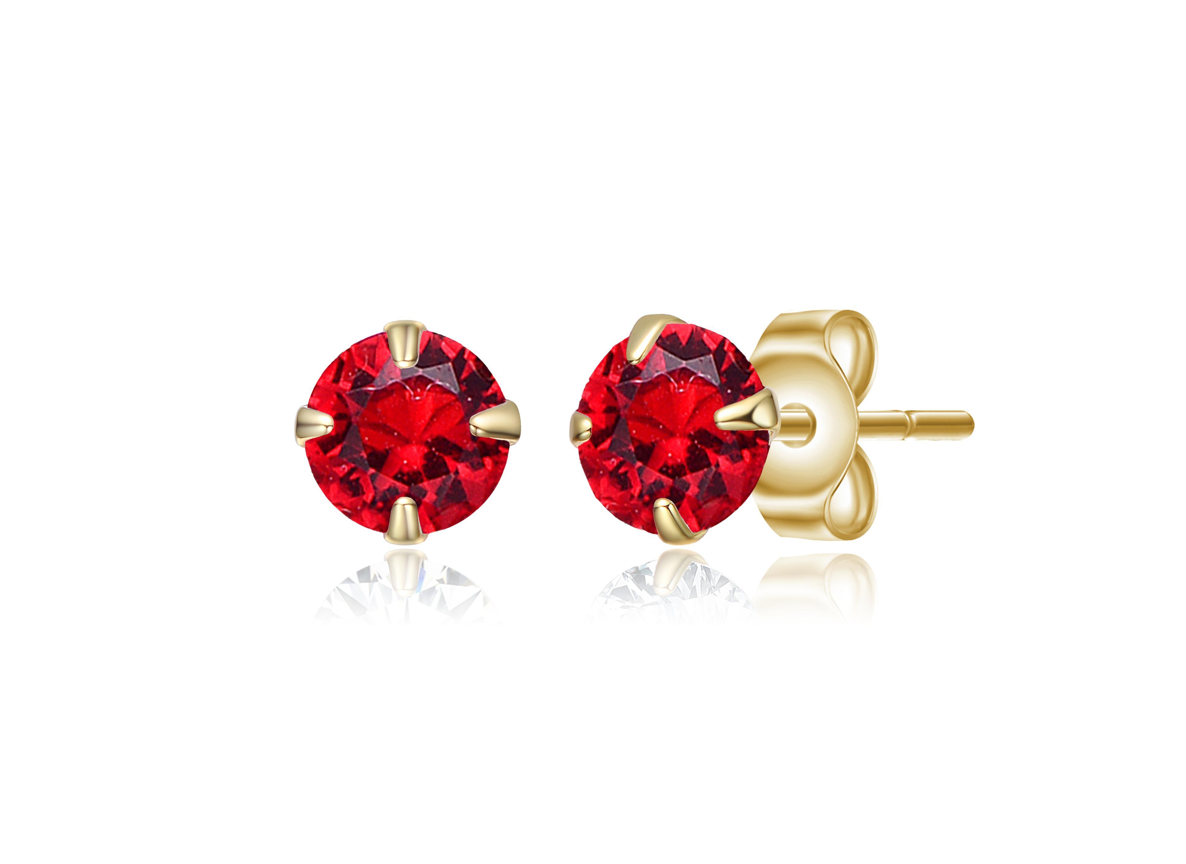 GiGiGirl Round Cubic Zirconia Stud Earrings