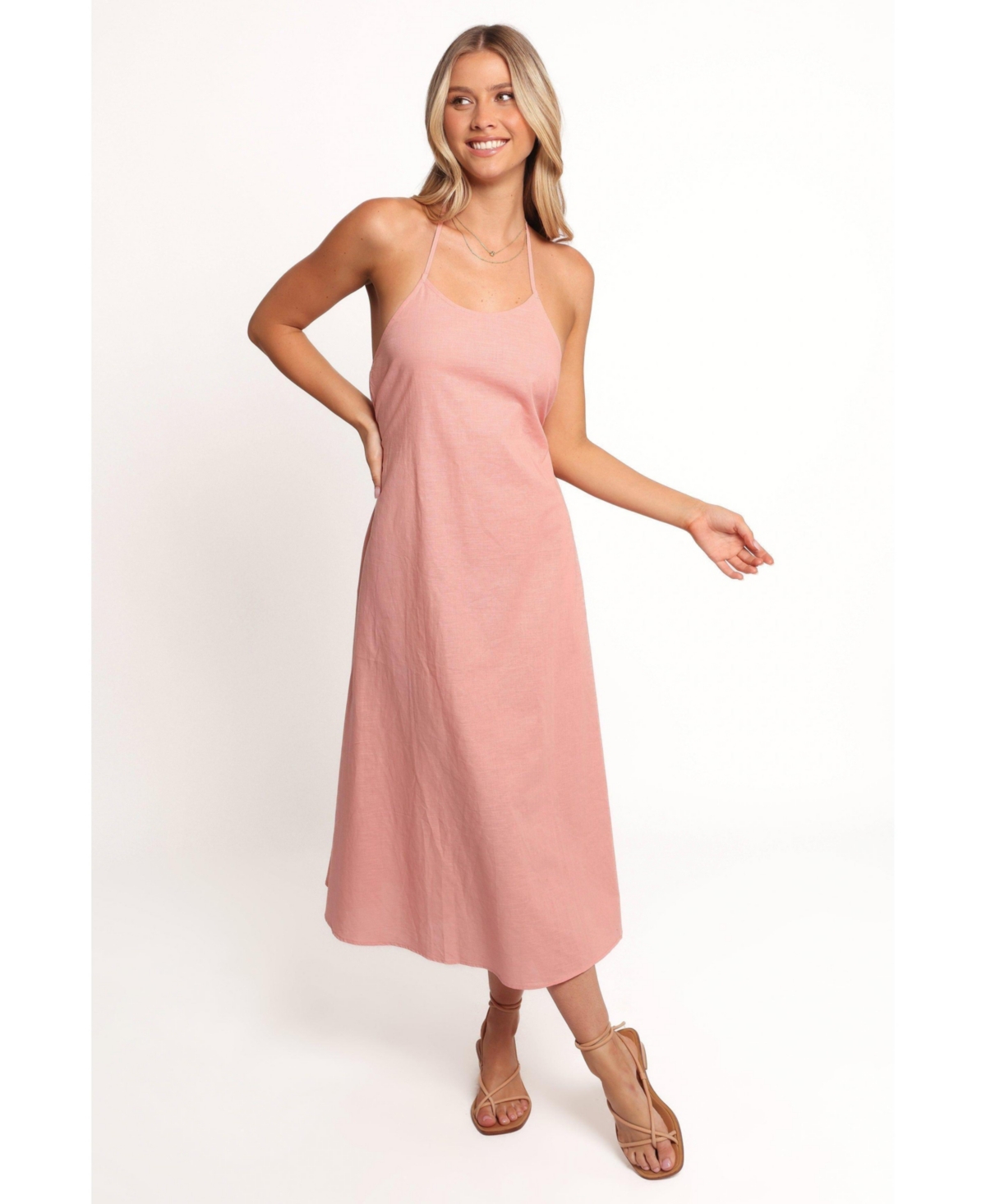 Women's Nadine Halterneck Midi Dress - Pink