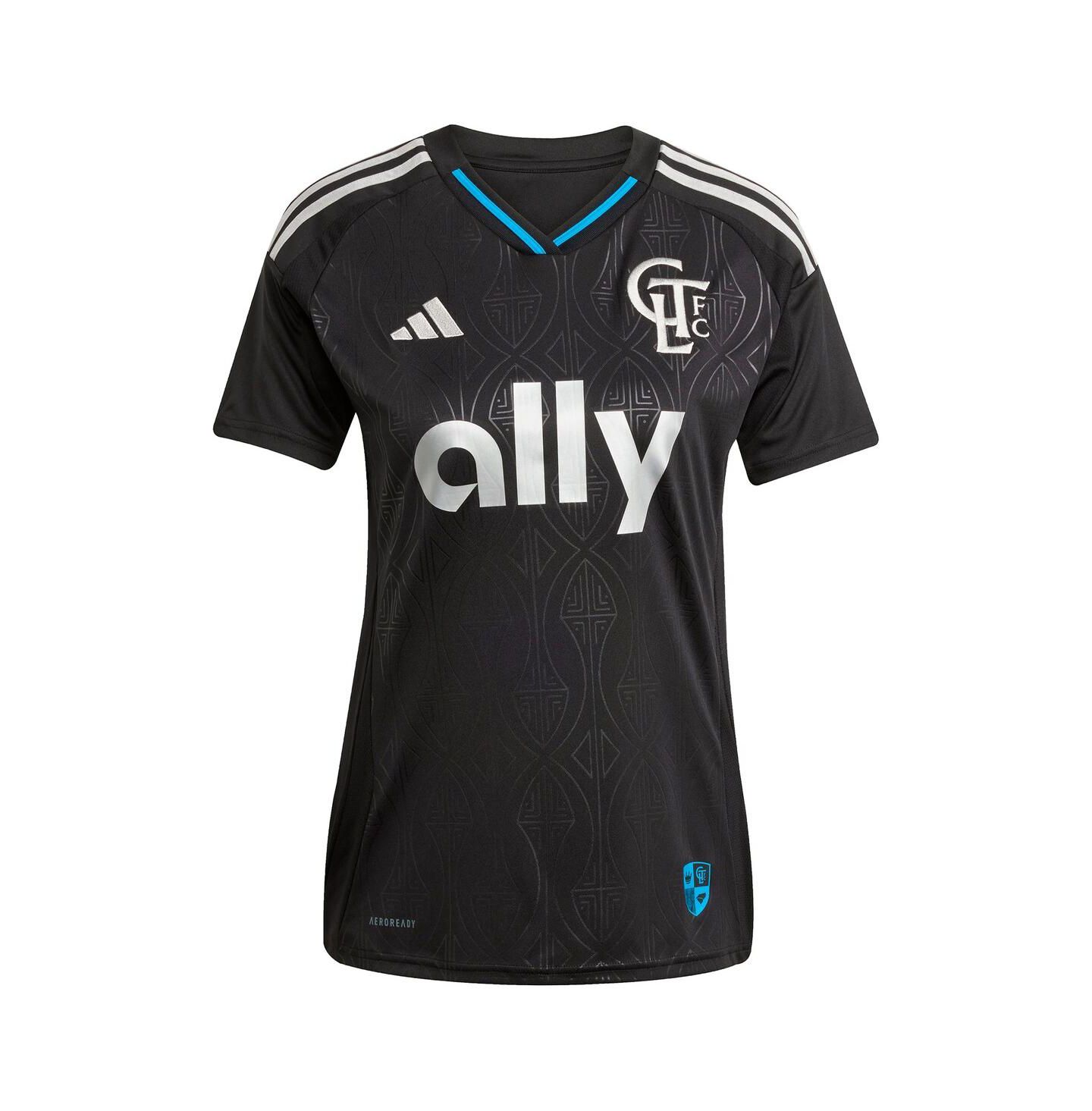 Женские топы adidas Ashley Westwood Black Charlotte FC 2025 Fortress Kit Replica Player Jersey — фото 3