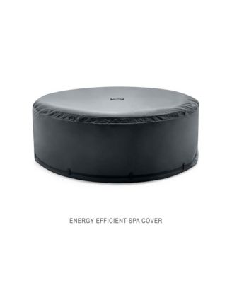 PureSpa 6 Person Bubble Massage Inflatable Hot Tub Spa Set, Sahara Tan