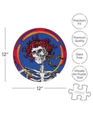 Grateful Dead Skull & Roses 450 Piece Record Disc Jigsaw Puzzle