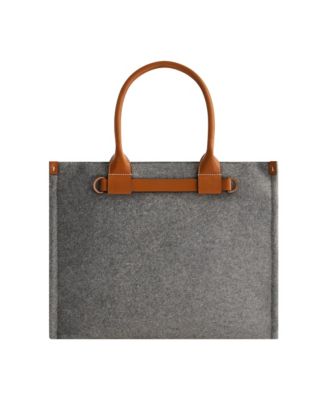 Structured Grey Felt Tote