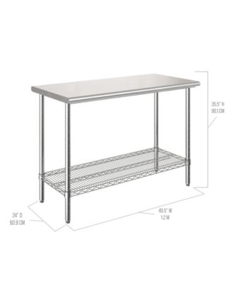 Stainless Steel Top NSF-Certified Worktable