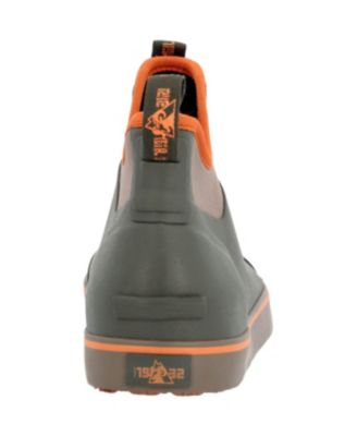 Men's Dry-Strike Waterproof Green & Orange Deck Boot