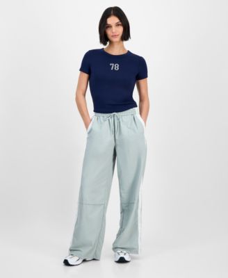 Celebrity Pink - Juniors' Drawstring Side-Stripe Track Pants