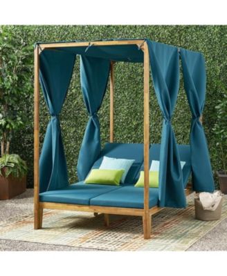 Streamdale Kenzie Outdoor Daybed With Adjustable Lounges And Curtains