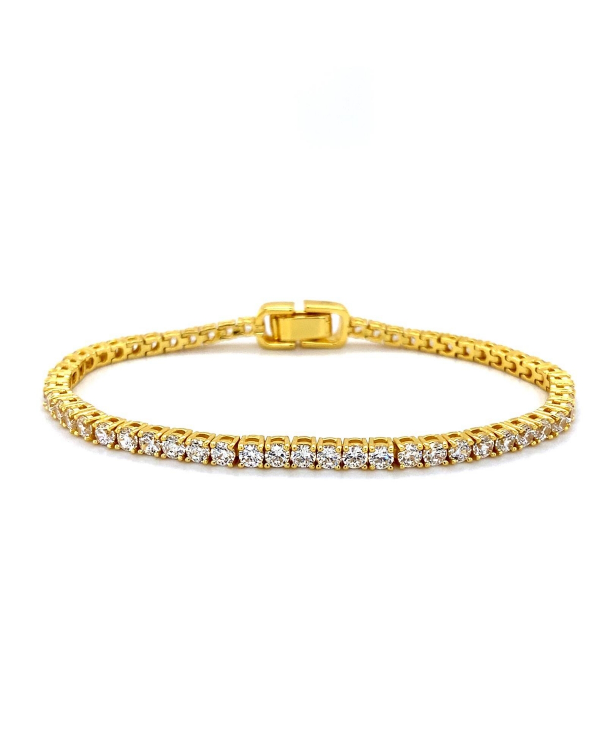 Luxe G Color 5 Carat Tennis Bracelet Four Prong - Yellow gold