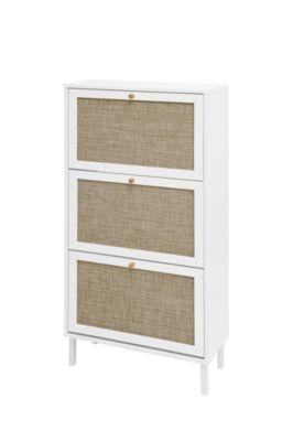 3 Door Shoe Rack, Freestanding Modern Shoe Storage Cabinet, for Entryway