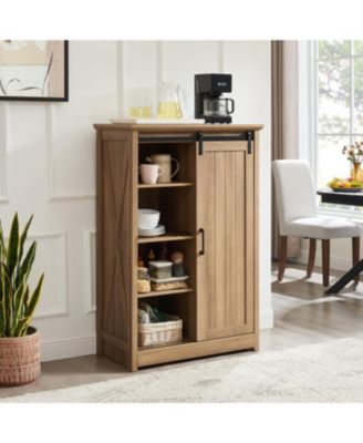 Streamdale Farmhouse 5-Drawer Dresser with Sliding Barn Door