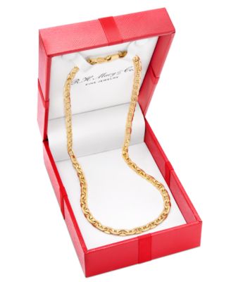Lightweight Polished Mariner Link 22" Chain Necklace (5.5MM) in 14k Gold 