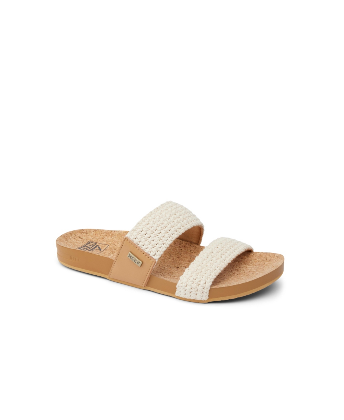 Women's Cushion Vista Open Toe Sandals - Natural Crochet Textile