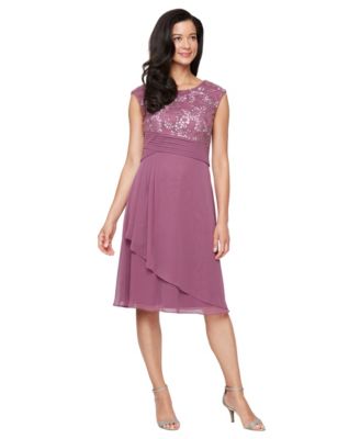 Alex Evenings - Women's Stretch Tulle A-Line Dress