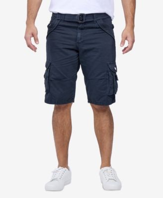 Men's Belted Double Pocket Cargo Shorts