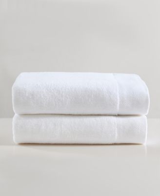 Calvin Klein Entwine Solid Cotton Terry 2-Pc. Bath Towel Set, 64" X 34"