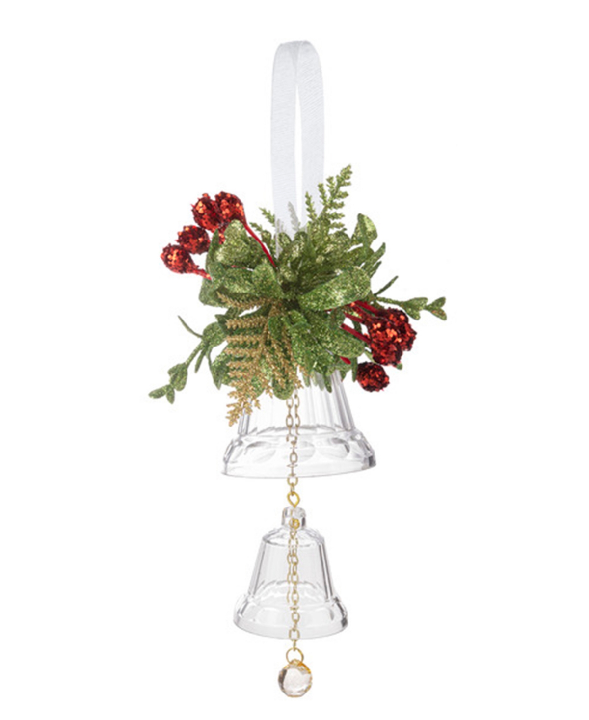 Ganz Kissing Krystals Double Krystal Bell Ornament In Multi