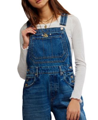 Women's Deep Trance Cotton Cropped Overalls