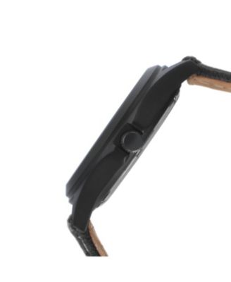 Men's 40mm Military Dial Sport Watch with Black Canvas Strap