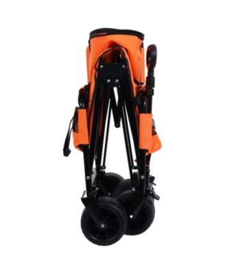 3-in-1 Folding Wagon Cart - 500lb, All-Terrain, Orange