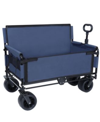 3-in-1 Folding Wagon Cart - 500lb, All-Terrain, Dark Blue