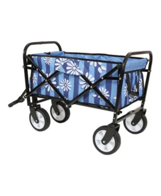 Collapsible Wagon Cart - 225lb Capacity, Blue