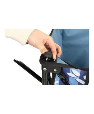 Heavy-Duty Folding Wagon Cart w/ Picnic Mat - Blue