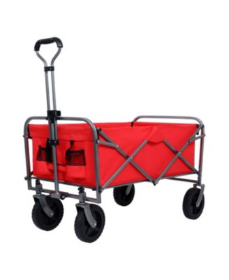Collapsible Wagon Cart with Wheels & Drink Holders