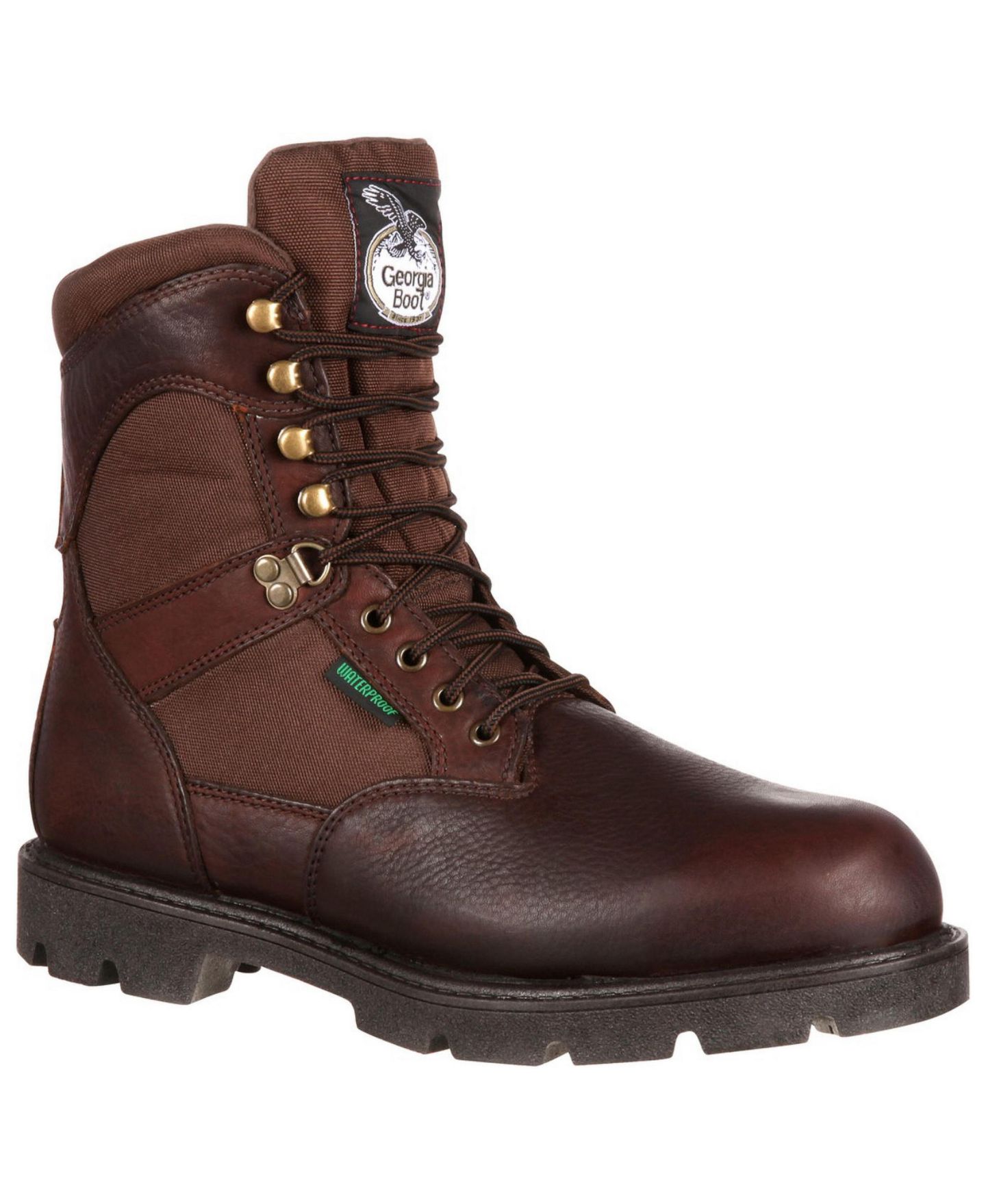 Мужские ботинки GEORGIA BOOT Homeland Waterproof 600G Insulated Work Boot, цвет: Коричневый — фото 1
