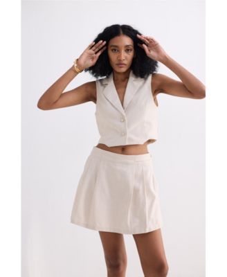 Women's Cotton Tweed Skort