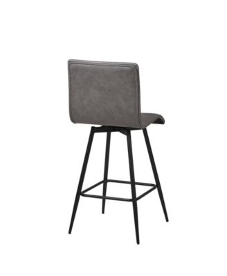 17.5" Wide Faux Leather Adams Swivel Counter Stool