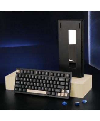 AL75 PRO 75% Wireless Mechanical Gaming Keyboard,Full Aluminum CNC,BT/2.4G/Wired,PBT Keycaps,Gasket Mounted Hot Swap,Custom RGB Backlight, Programmable for Mac/Win(Blue Grey Tactile)