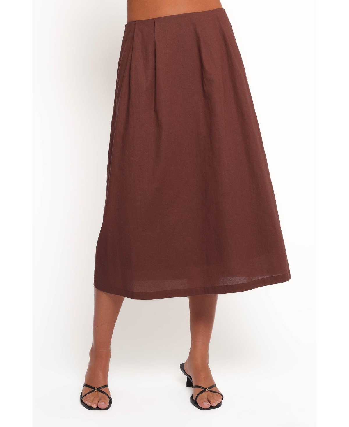 Women's Chiaro Midi Skirt - Brown