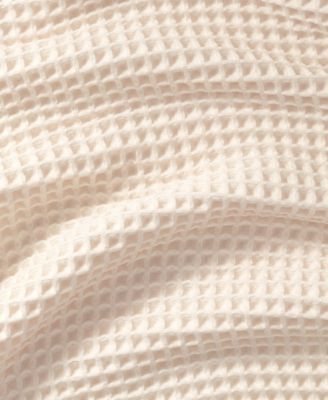 Yarn Dyed Waffle Unbleached Cotton Bath Towel Set