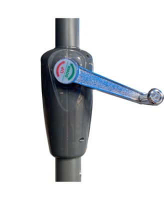 9' Aluminum Patio Umbrella - Tilt & Crank - Gray