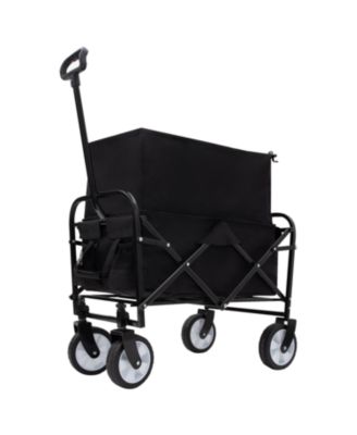 Collapsible Utility Wagon Cart - 225lb Capacity - Black