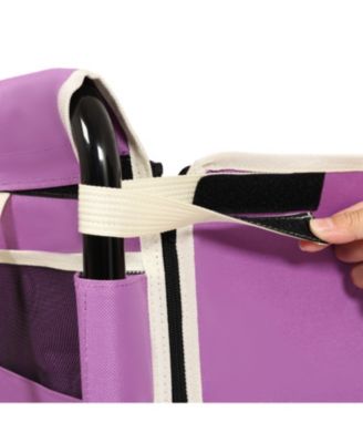 3-in-1 Folding Wagon Cart - Bench, Storage, All-Terrain - Purple