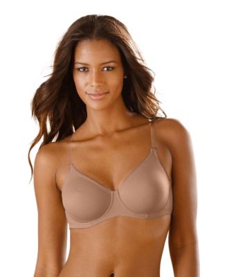 Women's B-DDD Clear Strap No-Padding Underwire T-Shirt Bra
