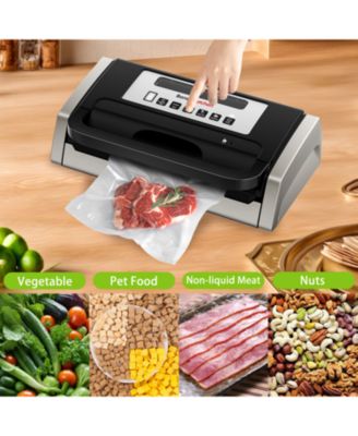 Bonsenkitchen Powerful Low-Noise Vacuum Sealer Machine with Built-in Cutter and Bag Storage