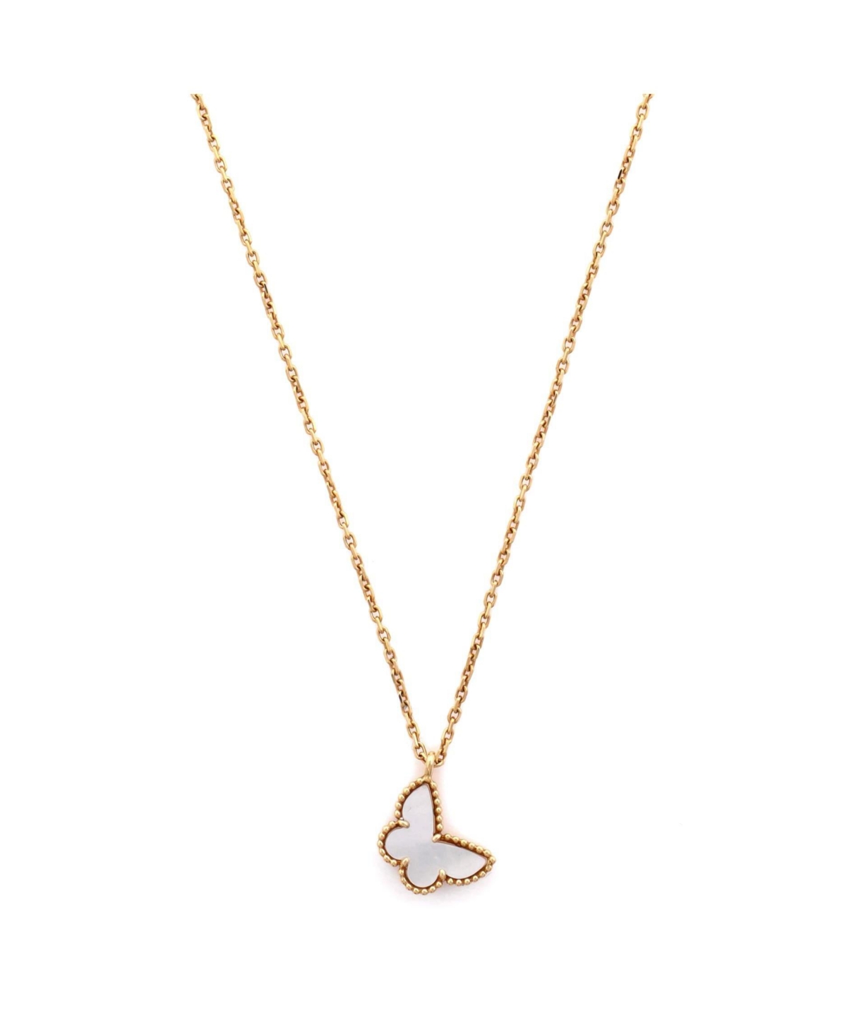 Sweet Alhambra Butterfly Pendant Necklace 18K Gold and Mother of Pearl - 18k gold